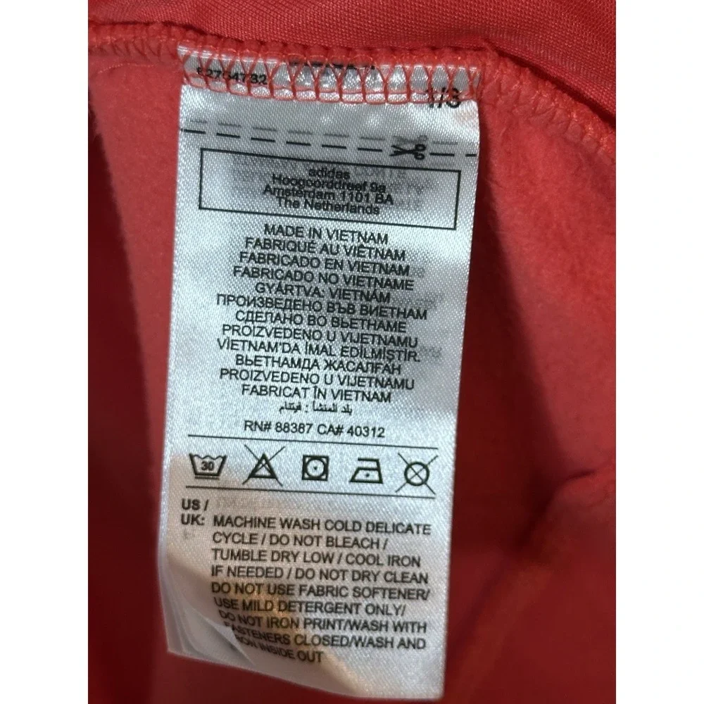 NWT Adidas Disney Kids Track Jacket Small - Orange Mickey Mouse Full Zip Fleece